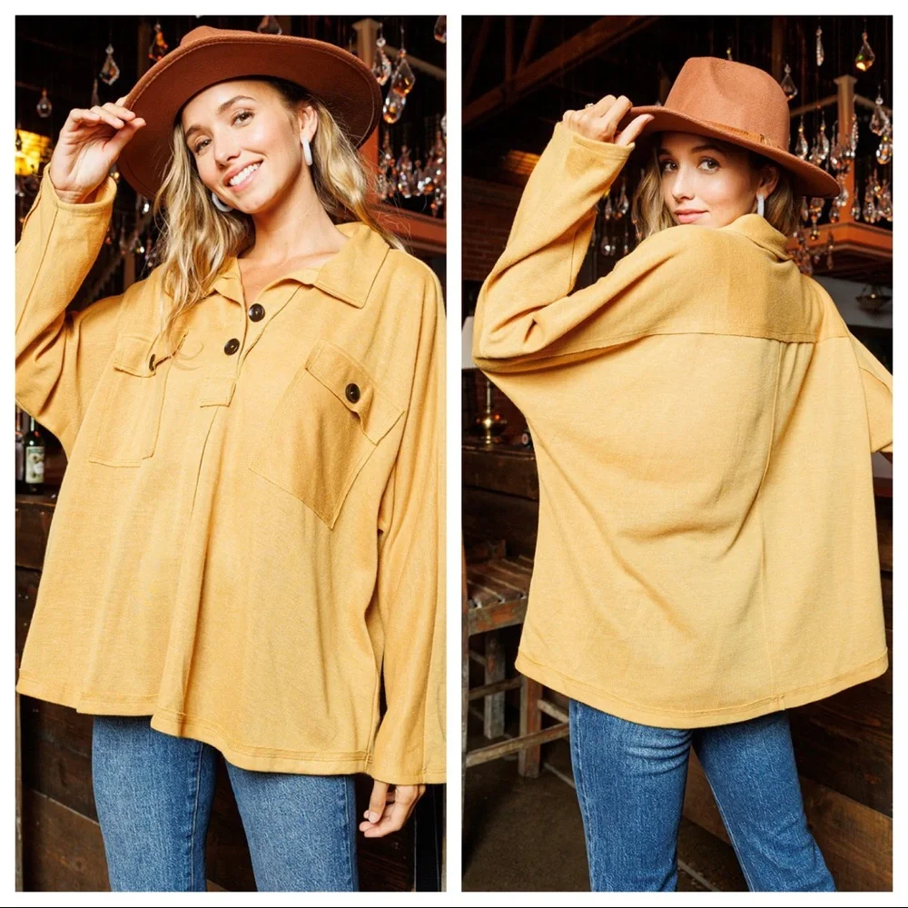 #01 Fabulous Stretch Spread Collar Neck Pullover - Picture 3 of 4